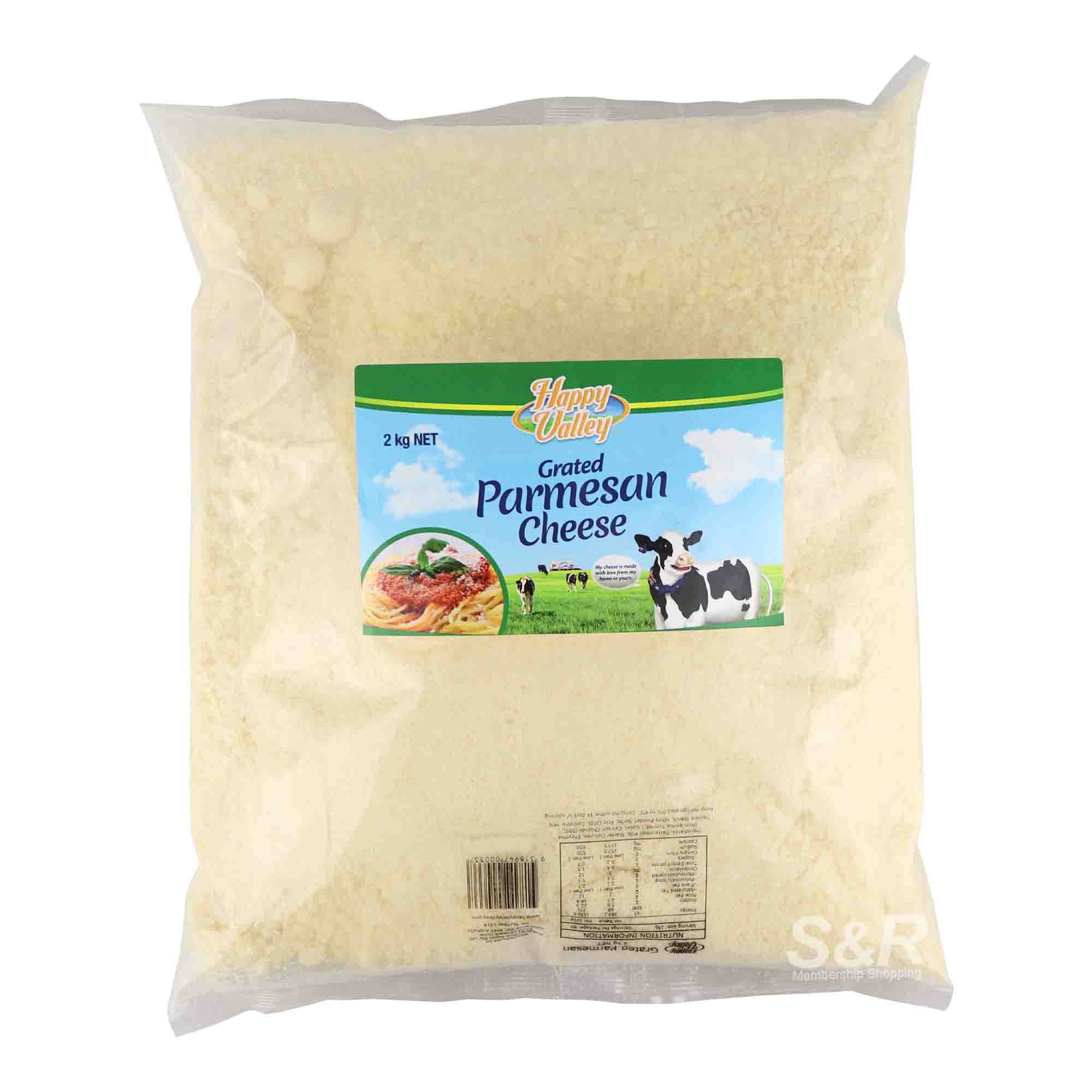 Happy Valley Grated Parmesan Cheese 2kg Happy Valley Grated Parmesan Cheese 2kg